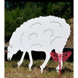 Mouton steel country à planter - rouge framboise - 100% acier inoxydable