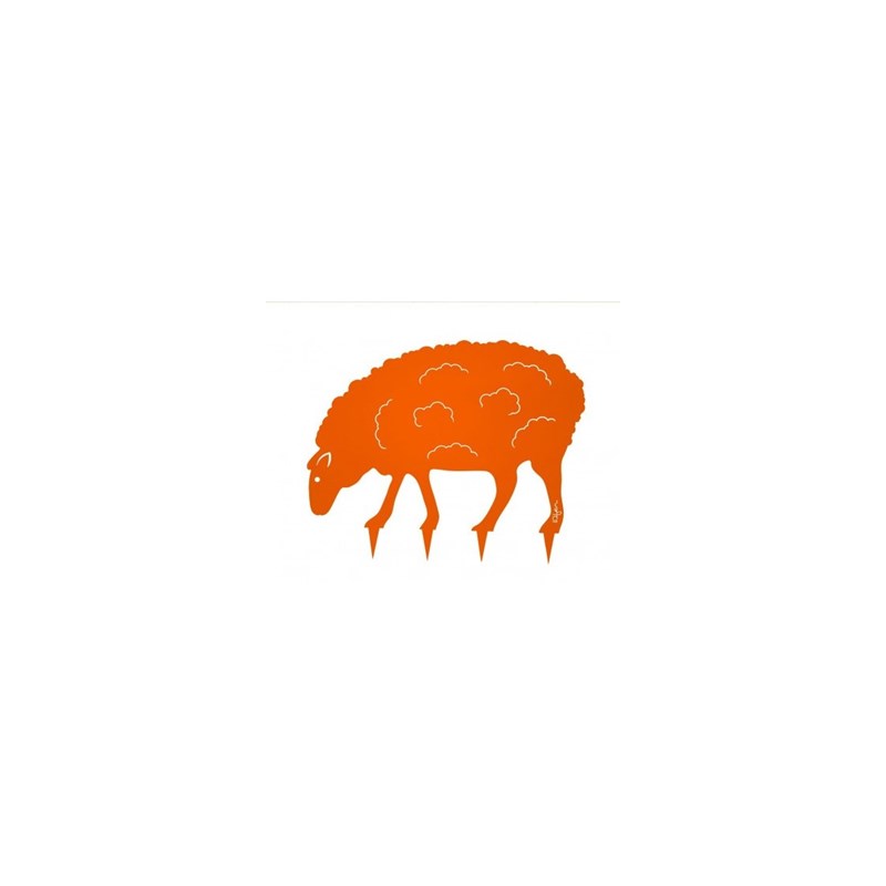 Mouton steel country à planter - orange pur