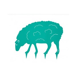 Mouton steel country à planter - bleu turquoise - 100% acier inoxydable