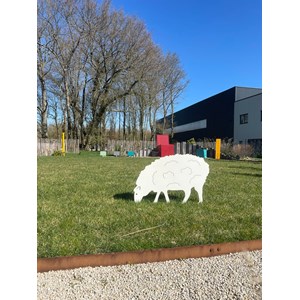 Mouton steel country à planter - bleu turquoise - 100% acier inoxydable