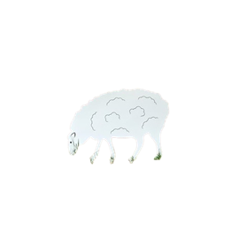 Mouton steel country à planter - blanc pur - 100% acier inoxydable