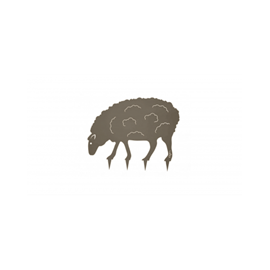 Mouton steel country à planter - taupe - 100% acier inoxydable