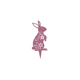 Lapin lady rabbit à planter - vieux rose - 100% inox
