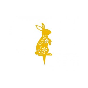 Lapin lady rabbit à planter - jaune - 100% inox