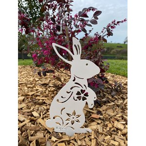 Lapin lady rabbit à planter - mars sablé - 100% inox