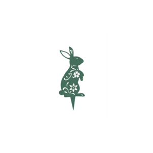 Lapin lady rabbit à planter - vert pin - 100% inox