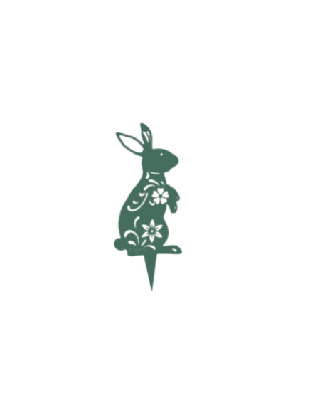 Lapin lady rabbit à planter - vert pin