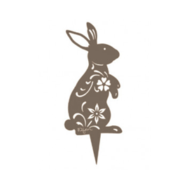 Lapin lady rabbit à planter - taupe - 100% inox