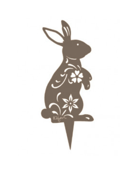 Lapin lady rabbit à planter - taupe - 100% inox