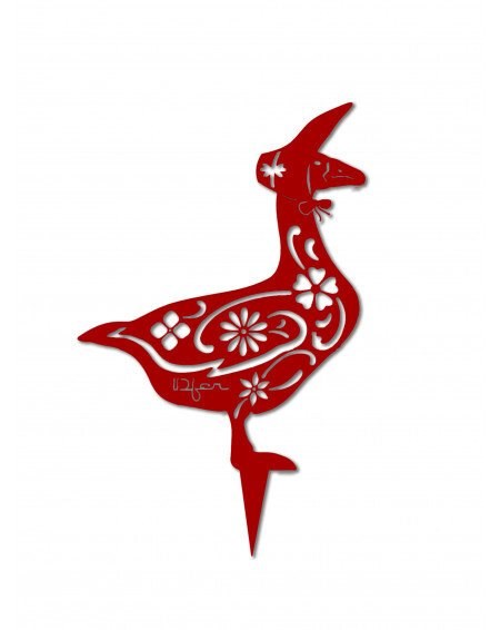 Oie miss anatide à planter - rouge framboise