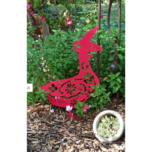 Oie miss anatide à planter - rouge framboise - 100% inox