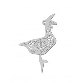 Oie miss anatide à planter - gris platine - 100% inox