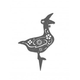 Oie miss anatide à planter - gris anthracite - 100% inox