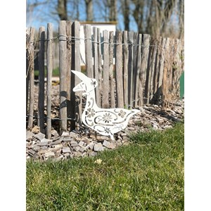 Oie miss anatide à planter - gris anthracite - 100% inox
