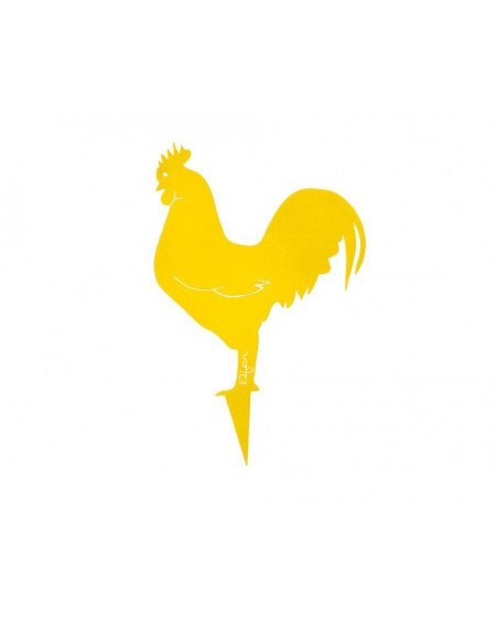 Coq mister panache à planter - jaune