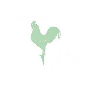 Coq mister panache à planter - vert tendre - 100% inox