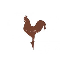 Coq mister panache à planter - mars sablé - 100% inox