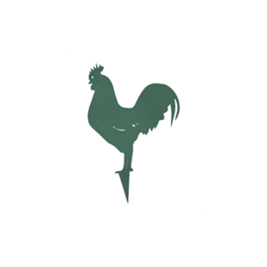 Coq mister panache à planter - vert pin - 100% inox