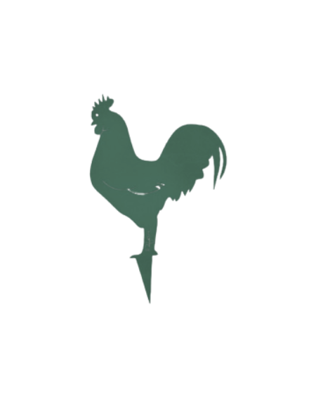 Coq mister panache à planter - vert pin