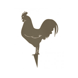 Coq mister panache à planter - taupe - 100% inox