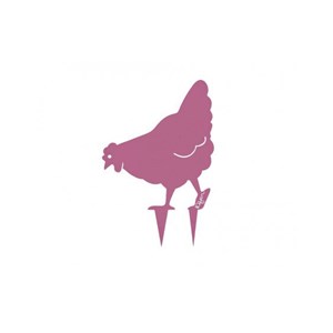 Poule miss chabo à planter - vieux rose - 100% inox