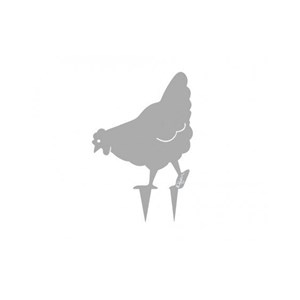Poule miss chabo à planter - gris platine - 100% inox