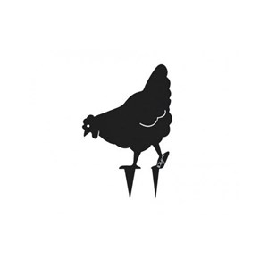Poule miss chabo à planter - noir - 100% inox