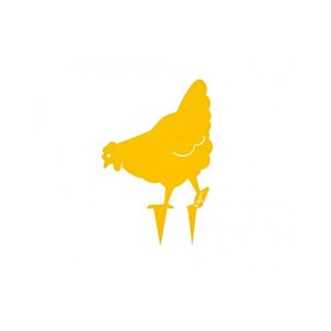 Poule miss chabo à planter - jaune - 100% inox