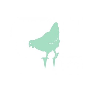 Poule miss chabo à planter - vert tendre - 100% inox