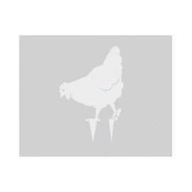 Poule miss chabo à planter - blanc pur - 100% inox