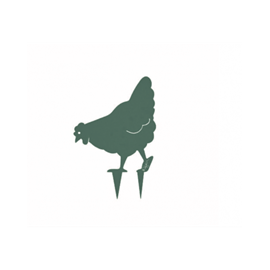 Poule miss chabo à planter - vert pin - 100% inox