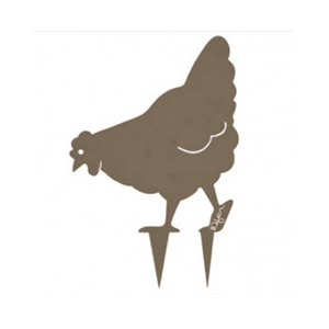 Poule miss chabo à planter - taupe - 100% inox