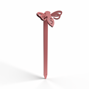 Abeille - piquets déco à planter - vieux rose - 100% inox