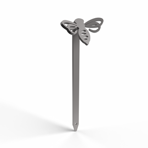 Abeille - piquets déco à planter - gris platine - 100% inox
