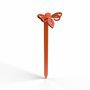Abeille - piquets déco à planter - orange pur - 100% inox