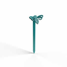 Abeille - piquets déco à planter - bleu turquoise - 100% inox