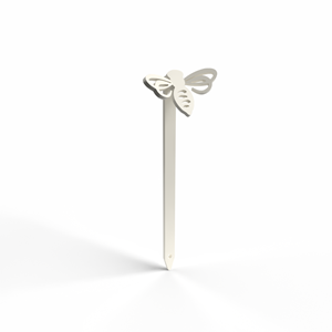 Abeille - piquets déco à planter - blanc pur - 100% inox
