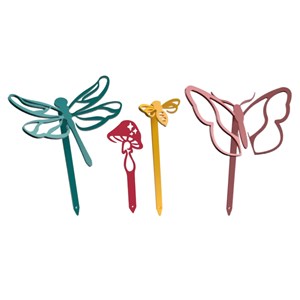 Abeille - piquets déco à planter - taupe - 100% inox