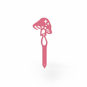 Champignon - piquets déco à planter - vieux rose - 100% inox