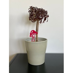 Champignon - piquets déco à planter - gris platine - 100% inox