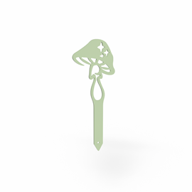 Champignon - piquets déco à planter - vert tendre - 100% inox