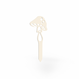 Champignon - piquets déco à planter - blanc pur - 100% inox