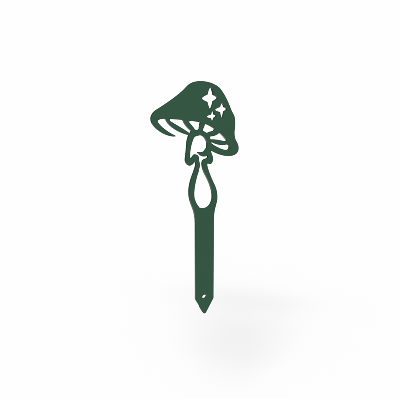 Champignon - piquets déco à planter - vert pin