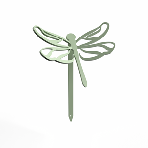Libellule - piquets déco à planter - vert tendre - 100% inox
