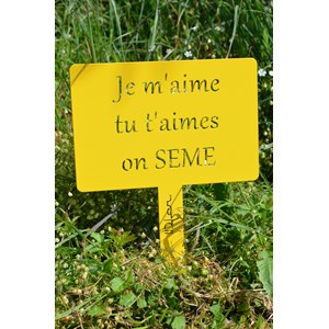 Étiquette de jardin à planter avec citation - noir - 100% acier galvanisé