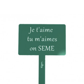 Étiquette de jardin à planter avec citation - vert pin - 100% acier galvanisé