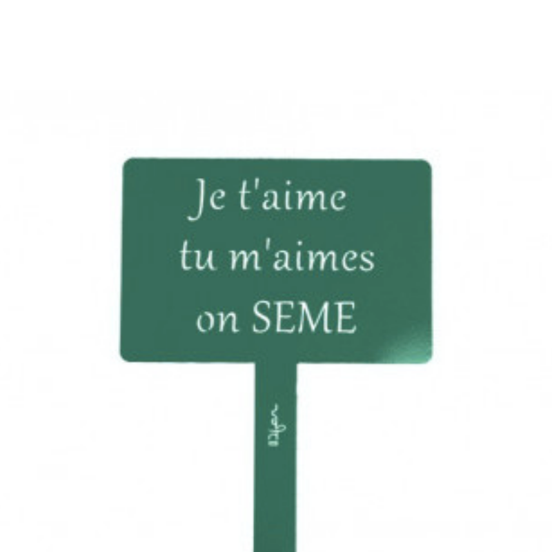 Idfer - Étiquette de jardin à planter avec citation - vert pin