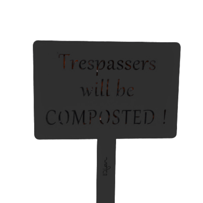 Étiquette de jardin à planter avec citation - noir