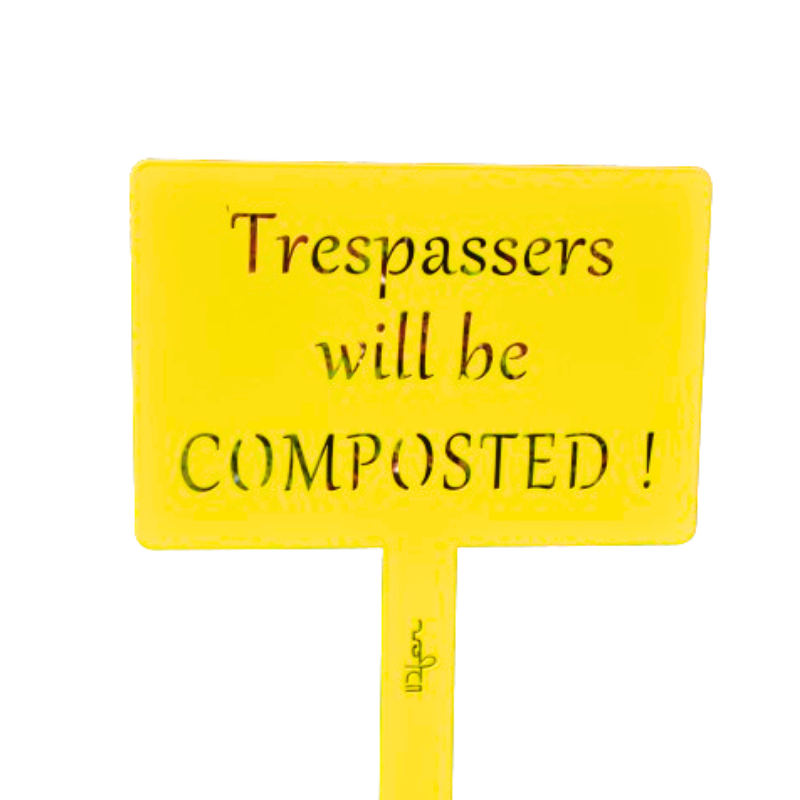 Étiquette de jardin à planter avec citation - jaune