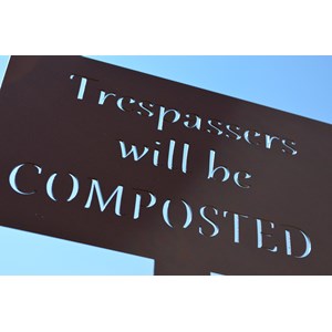 Étiquette de jardin à planter avec citation - vert tendre - 100% acier galvanisé